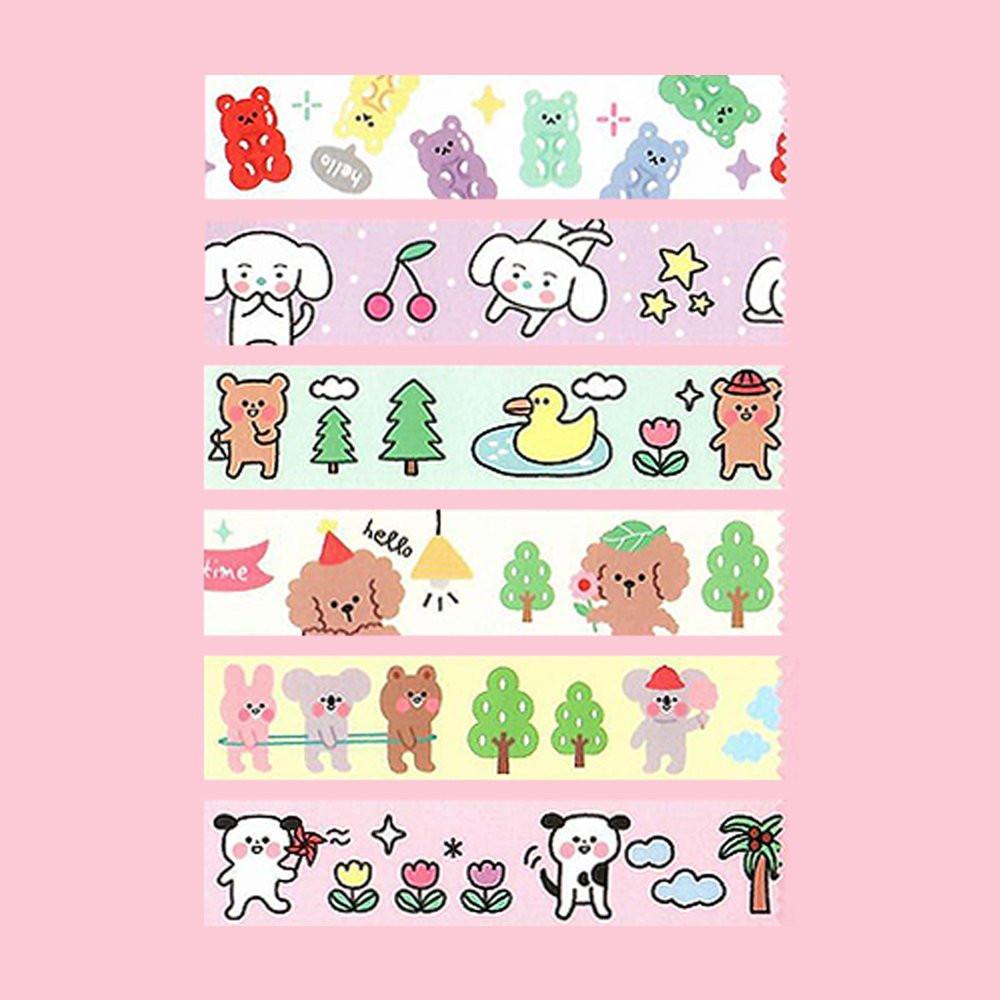 [Random] Illustration Masking Tape 2pcs Set