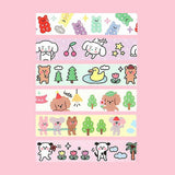 [Random] Illustration Masking Tape 2pcs Set