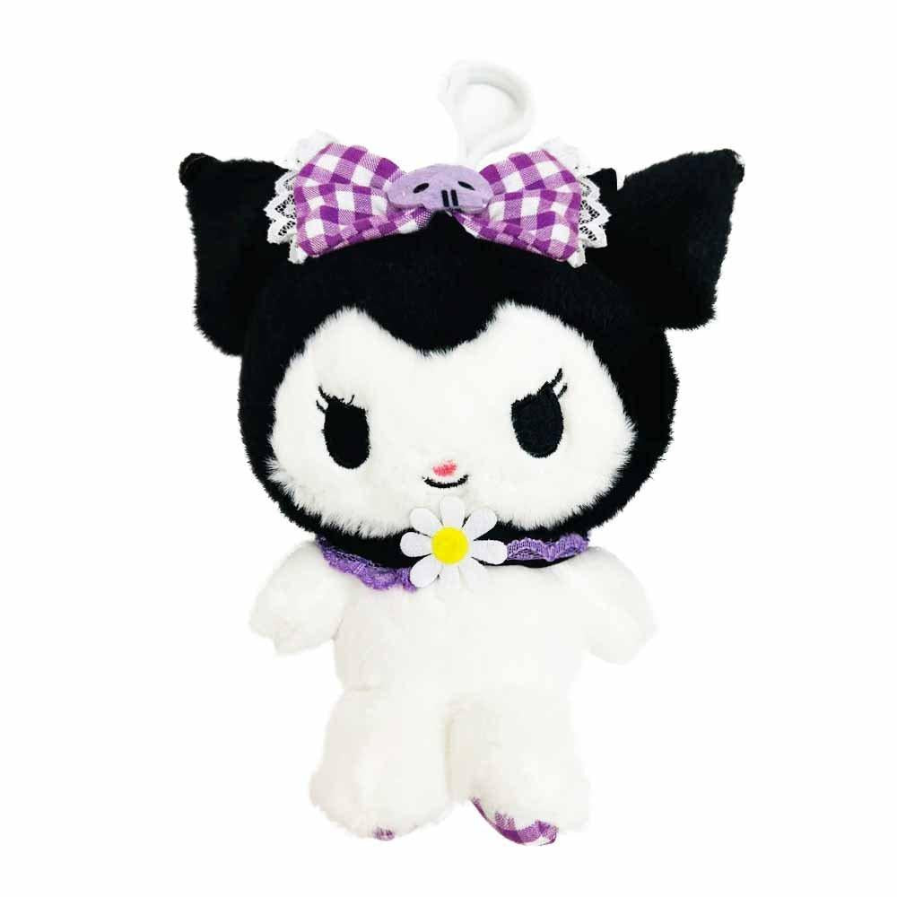 Sanrio Kuromi Wing Gingham Clip-On Plush