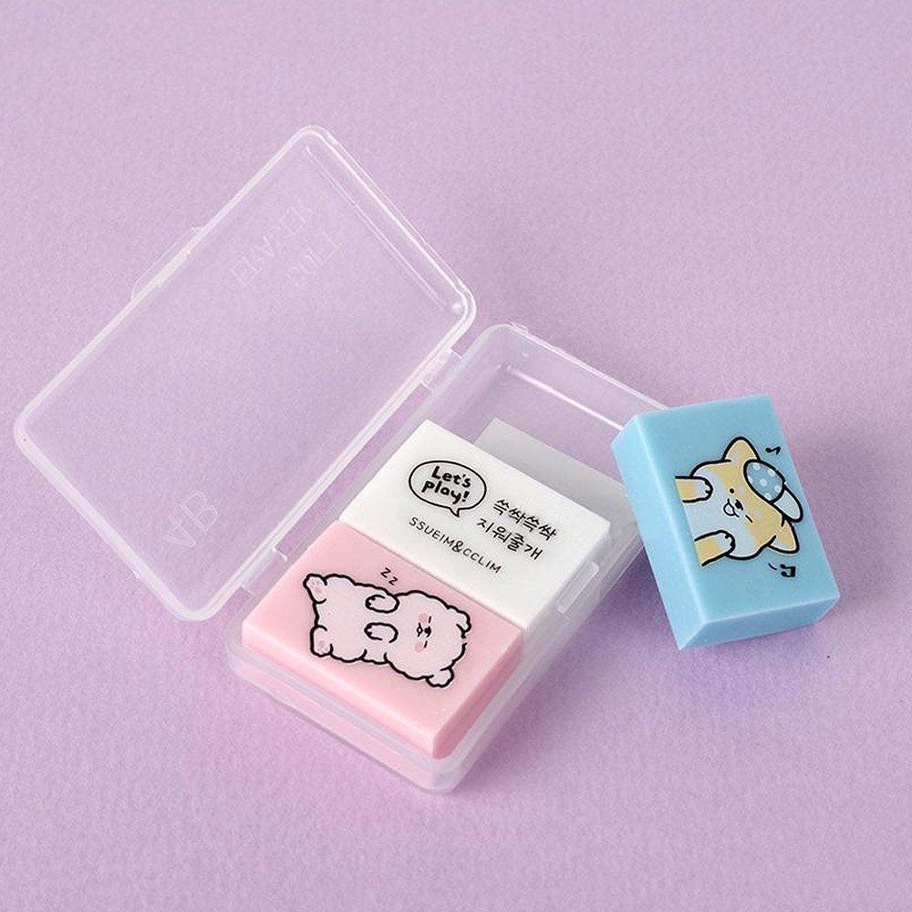 [2-in-1] Sleeping Dog Eraser Set