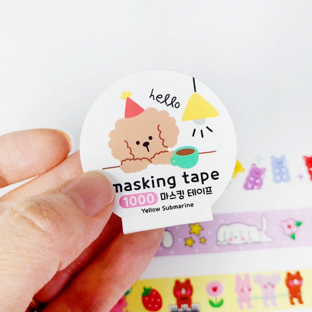 [Random] Illustration Masking Tape 2pcs Set