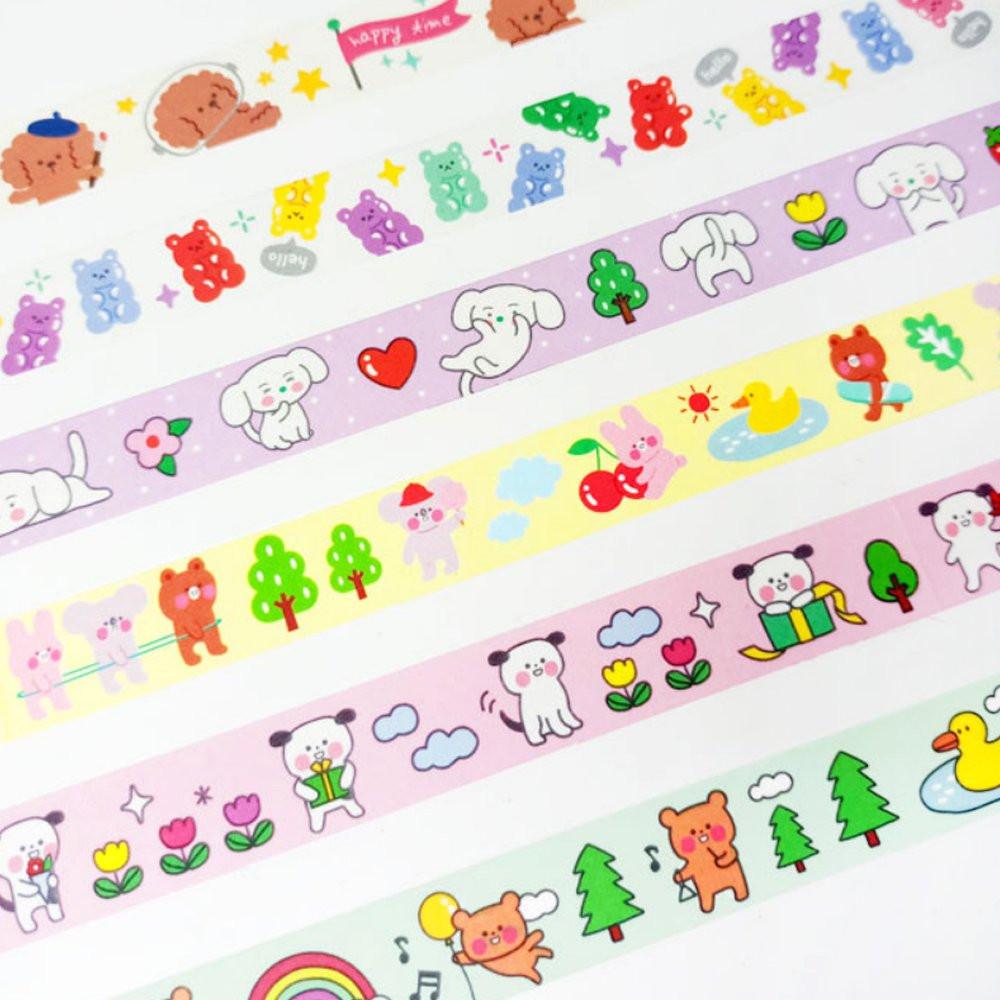 [Random] Illustration Masking Tape 2pcs Set