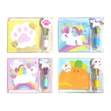Unicorn Friends Memo Pad Mini Pen Set