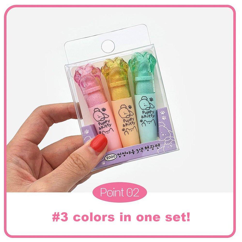 Puppy & Kitty Mini Highlighter Set