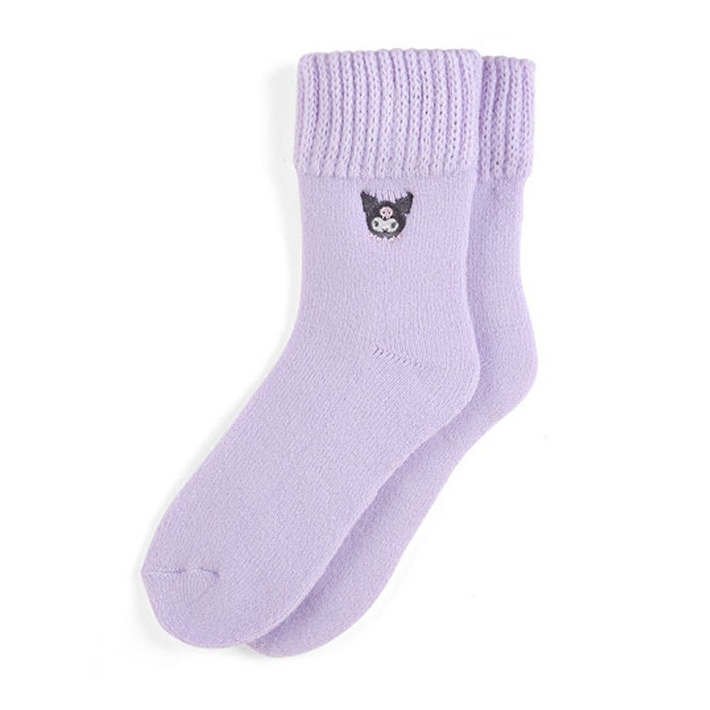 Sanrio Kuromi Crew Embroidered Face Socks