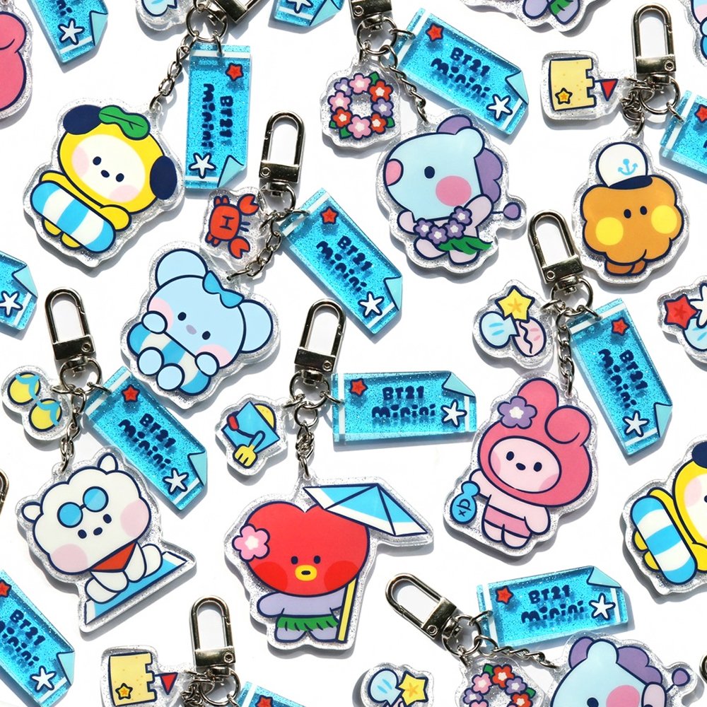 BT21 Acrylic Keyring : Summer Sky – Hello Discount Store