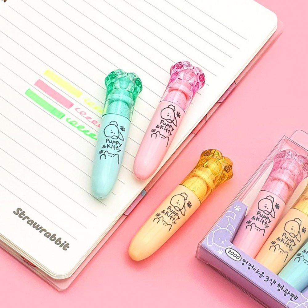 Puppy & Kitty Mini Highlighter Set