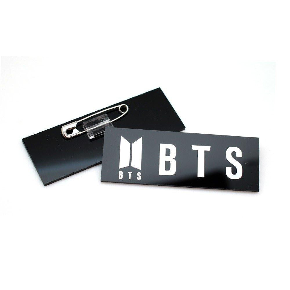 KPOP BTS Name Tag Pin Name Badge 1PC – Hello Discount Store